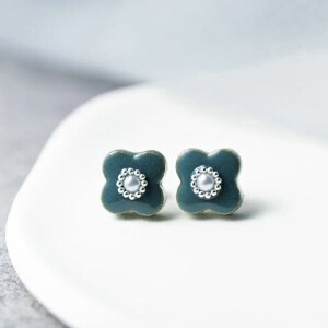 Mino ware Clip-On Earrings Pearl Earrings Pottery Made in Japan