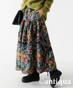 [アンティカ]ゴブラン織り 花柄スカート スカート レディース  PA-03354【AW】