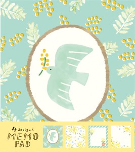 Furukawa Shiko Memo Pad 4-Design Memo Pad Mimosa