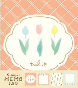 Furukawa Shiko Memo Pad 4-Design Memo Pad Tulips