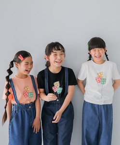 【SALE】unicaギンガムチューリップTシャツ KIDS(110-150cm)