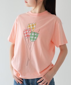 【SALE】 unicaギンガムチューリップTシャツ LADIES