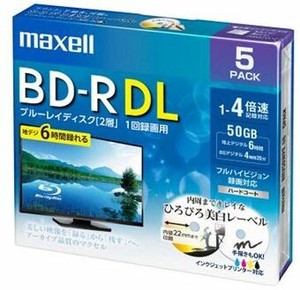 【特価ONK20231104】録画用BD-R DL5枚パック BRV50WPE5S