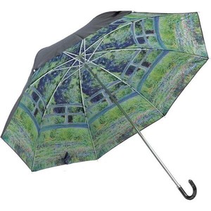 ユーパワー 名画折りたたみ傘 晴雨兼用 モネ 「睡蓮の池と日本の橋」 AU-02517