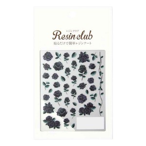 レジンクラブ レジンシール  Black rose (両面印刷) RC-RER-102