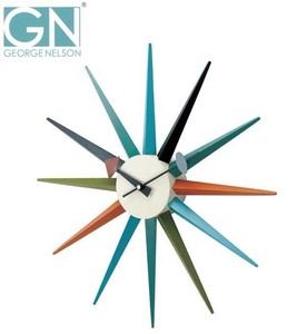 George　Nelson　ジョージ・ネルソン　壁掛け時計　サンバースト・クロック　カラー　GN396C
