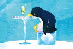 菜生ポストカード[あぁひんやり]ペンギン