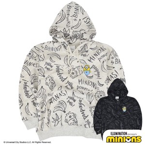 Hoodie Minions Patterned All Over MINION Brushed Lining Printed Unisex Ladies' Men's