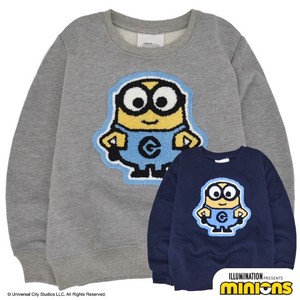 Kids' Zipperless Hoodie Minions Sweatshirt MINION Brushed Lining Sagara-embroidery Kids