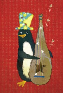 菜生ポストカード[弾き語りペンギン]ペンギン