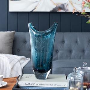 ガラス花瓶 ブルー トールタイプ AN-79954