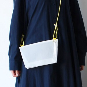 Small Crossbody Bag Polyester Lightweight Flat Pochette Made in Japan