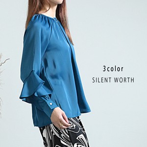 Button Shirt/Blouse Pullover Satin (S) 2023 New