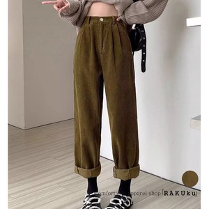 23aw NEW ウエストゴム コーデュロイパンツ ワイドパンツ 韓国ファッション