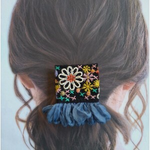 Hair Tie Embroidered