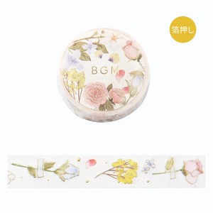 BGM Washi Tape Washi Tape Foil Stamping Flower poem