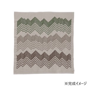 Sashiko Textile lab　花ふきんキット　刺し子キット　Peaks(Sage)　SK453
