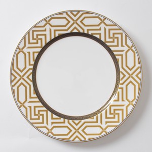 [NIKKO/LABYRINTH GOLD] プレート27.5cm メイン皿 アラビック紋様 食洗器対応 陶磁器 日本製