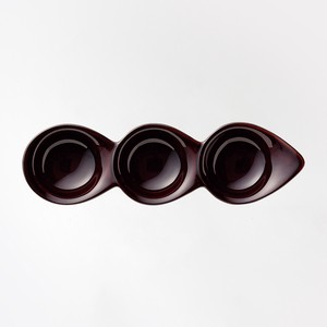 Condiment Tray 24cm Spice Sauce Glossy Brown Dishwasher Safe Made in Japan