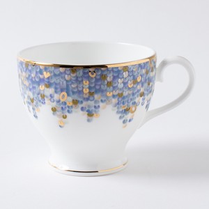 [NIKKO/SPANGLES BLUE] 兼用カップ(240cc) コーヒー 紅茶 スパンコール 華やか 食洗器対応 陶磁器 日本製
