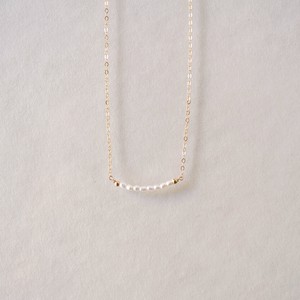 〔14kgf〕極小ライスパールラインネックレス (pearl necklace)