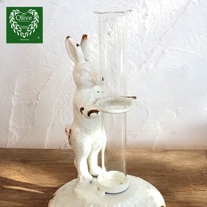 ウサギの一輪挿し　アンティーク調　試験管　うさぎ　雑貨　花瓶　フラワーベース　RABBIT　即納可能
