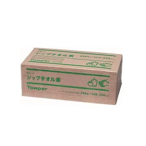 ペーパータオル(大判) 日本製紙クレシア ペーパータオル ジップタオル未晒(250枚×15束)