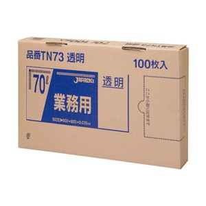 箱入ゴミ袋 ジャパックス TN73 強力ゴミ袋 BOX 70L 透明 100枚