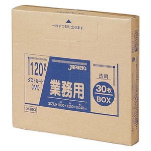 箱入ゴミ袋 ジャパックス DKB93 ダストカートBOX 120L 透明 30枚