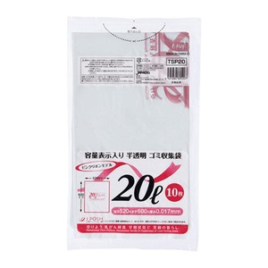 HDゴミ袋 ジャパックス TSP20 ピンクリボン 容量表示入 20L 10枚