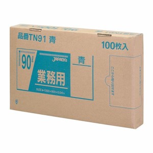 箱入ゴミ袋 ジャパックス TN91 強力ゴミ袋 BOX 90L 青 100枚