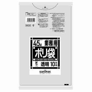 エコ材質ゴミ袋 日本サニパック バイオマスポリ袋45L透明