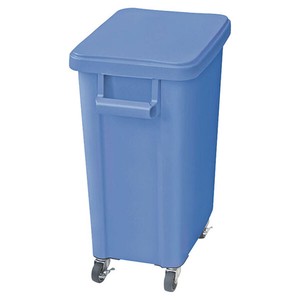 リス ゴミ箱 厨房用キャスターペール(蓋付)70L･排水栓付 ブルー