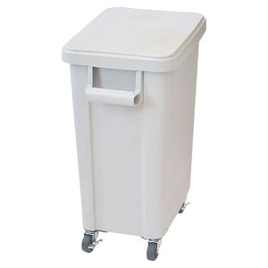 リス ゴミ箱 厨房用キャスターペール(蓋付)70L･排水栓付 グレー