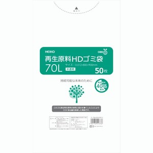 HEIKO(シモジマ) ゴミ袋 再生原料HDゴミ袋 70L 半透明