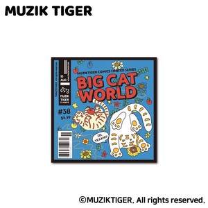 MUZIK TIGER ダイカットステッカー BIG CAT WORLD オシャレ ムジークタイガー 韓国 トレンド 人気 MUZ019
