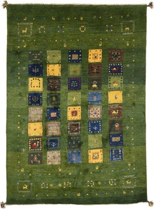 ペルシャンギャッベ イラン シラーズ産 ウール 手織 ラグ パルディ(約160×240cmサイズ)