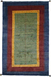 ペルシャンギャッベ イラン シラーズ産 ウール 手織 ラグ シシメトリー(約200×300cmサイズ)
