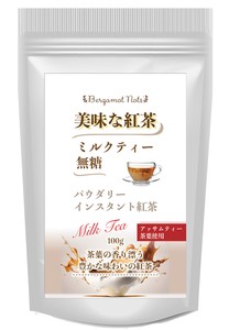 パウダリー ミルクティー 無糖 アッサムティーと濃厚ミルクパウダーのペアリング インスタント紅茶  (100g)