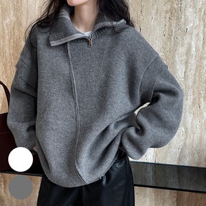 Cardigan Knitted Cardigan Sweater Double-zip Autumn/Winter