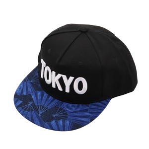 文字刺繍フラットキャップ　TOKYO　H23-TSF02　【帽子】【和柄】【日本】【扇子】