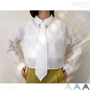◆SALE◆T/Cブロード　ネクタイ付き　クロップドシャツ(31565)