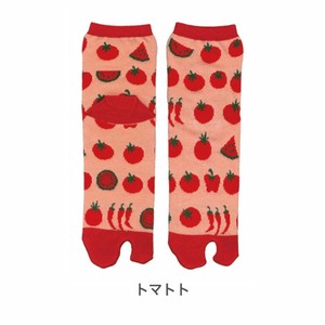 【日本製】和柄 足袋靴下 Tabi socks タビ ソックス【トマトト】