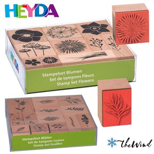 HEYDA 木製 スタンプセット【10個入り】（ドイツ・輸入・ヨーロッパ 文房具）
