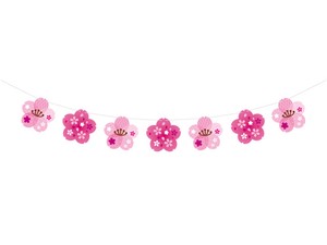 【日本製】桜花バナー（和柄）　春飾り【店舗装飾】