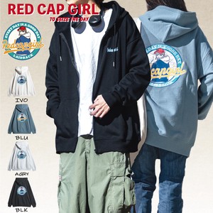 Hoodie Brushed Satin Back Embroidered RED CAP GIRL