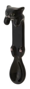 胴の長い猫スプーン 黒猫 MG-90371