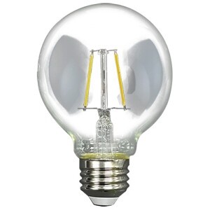 LEDフィラメント電球 ボール形 G形 クリア E26口金 2700K 調光対応 白熱電球25W相当 TZG70E26C-2-100/27