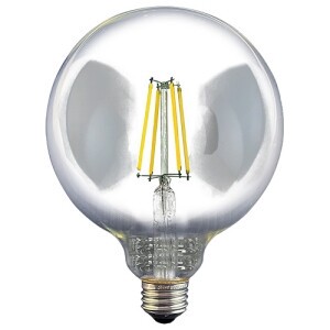 LEDフィラメント電球 ボール形 G形 クリア E26口金 2700K 調光対応 白熱電球60W相当 TZG125E26C-6-100/27