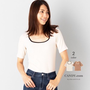 Sweater/Knitwear Knitted Rib Ladies' Cut-and-sew